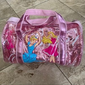 Disney princess duffel bag sparkly pink sequins